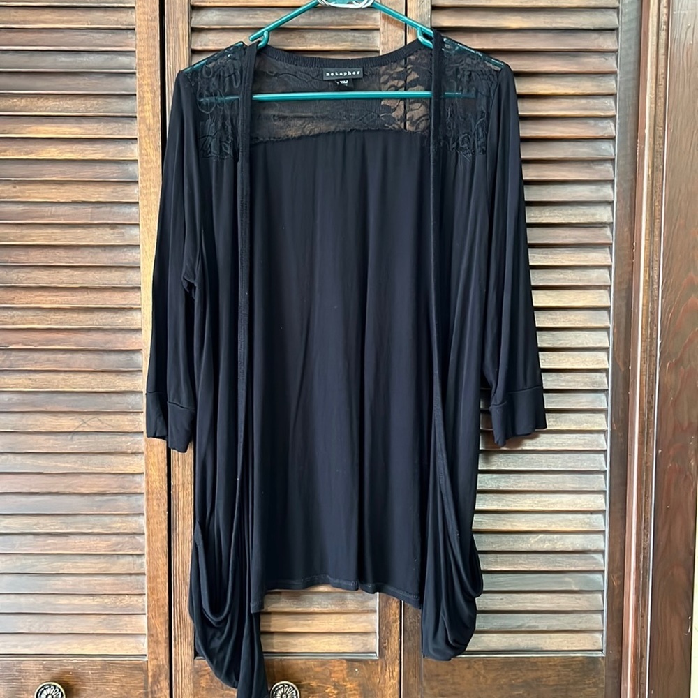 Metaphor Black Women’s Vest Cardigan Size L